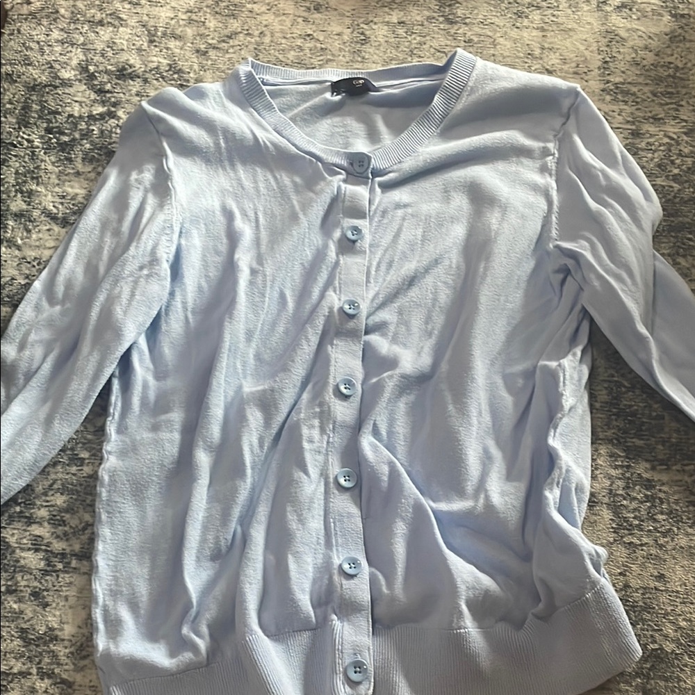 Light Blue Button-Up cardigan